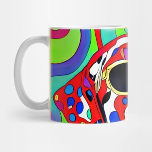 psychedelic dog Mug